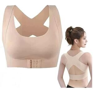 NWT ~ Seamless Front Buckle Closure Sports Yoga Activewear Bra ~ Women's LARGE